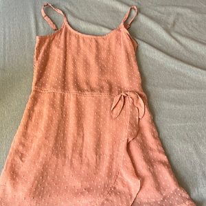 coquette pink polka dot dress